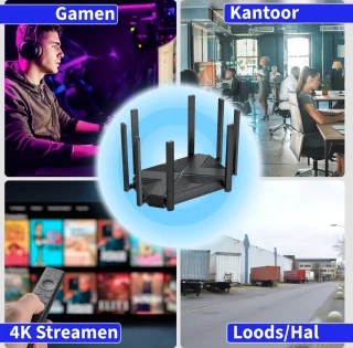 Phreeze 4K Dual Band Wifi Repeater 1200 Mbps Zwart