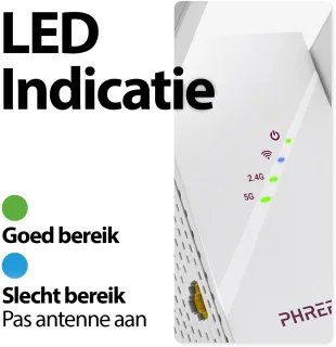 Phreeze AX1800 Wifi 6 Versterker Stopcontact