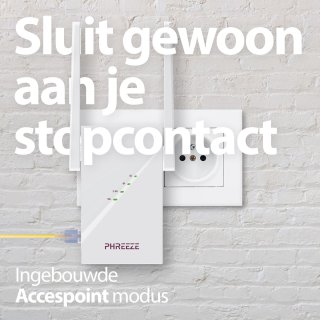 Phreeze AX1800 Wifi 6 Versterker Stopcontact