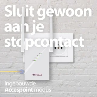Phreeze AX1800 Wifi 6 Versterker Stopcontact