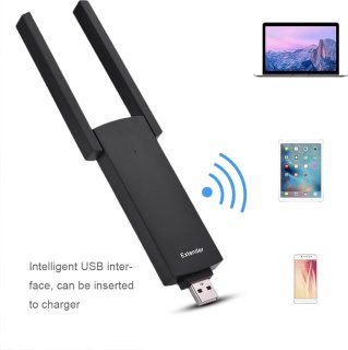Pix-Link LV-UE02 USB Wi-Fi Extender Zwart