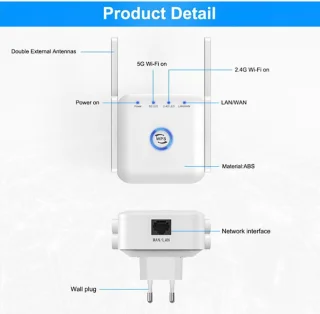 PIXLINK LV-WR24Q WiFi Repeater 2.4G Zwart
