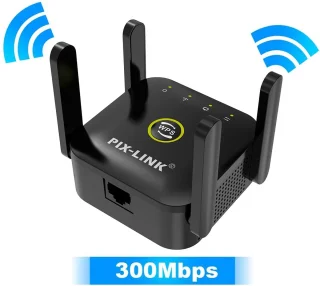 PIXLINK LV-WR24Q WiFi Repeater 2.4G Zwart