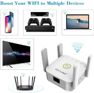 PIXLINK LV-WR24Q WiFi Repeater 2.4G Zwart