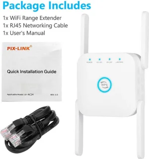 PIXLINK LV-WR24Q WiFi Repeater 2.4G Zwart