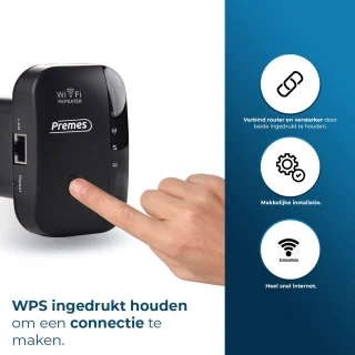 Premes Wifi Versterker Stopcontact 300 Mbps