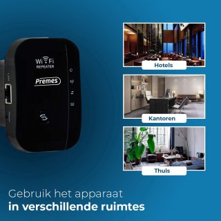 Premes Wifi Versterker Stopcontact met Internetkabel