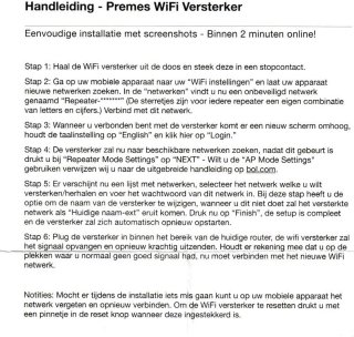 Premes Wifi Versterker Stopcontact met Internetkabel