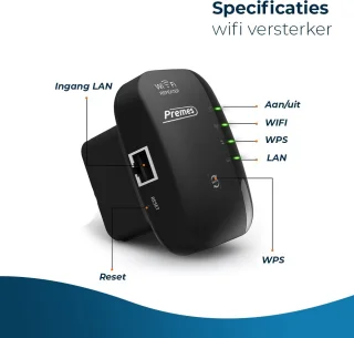 Premes Wifi Versterker Stopcontact met Internetkabel