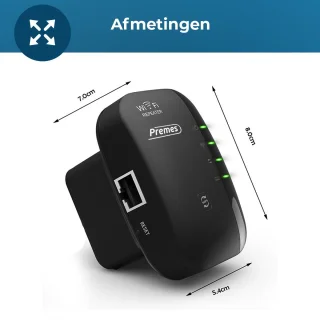 Premes Wifi Versterker Stopcontact met Internetkabel