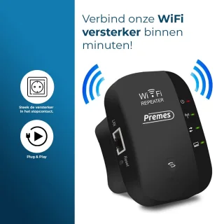 Premes Wifi Versterker Stopcontact met Internetkabel