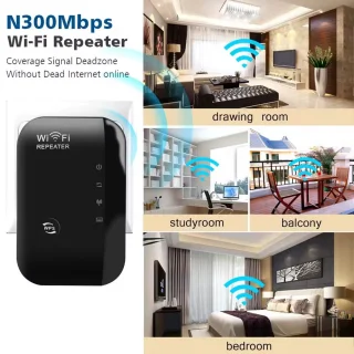 Premium DN229BK Mini WiFi Repeater Zwart