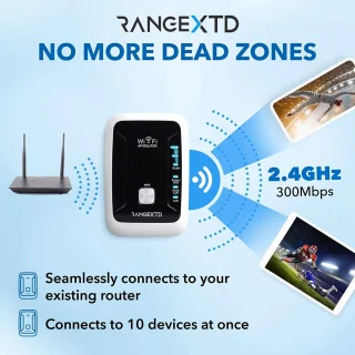 RANGEXTD WiFi Repeater 300 Mbps 2.4 GHz
