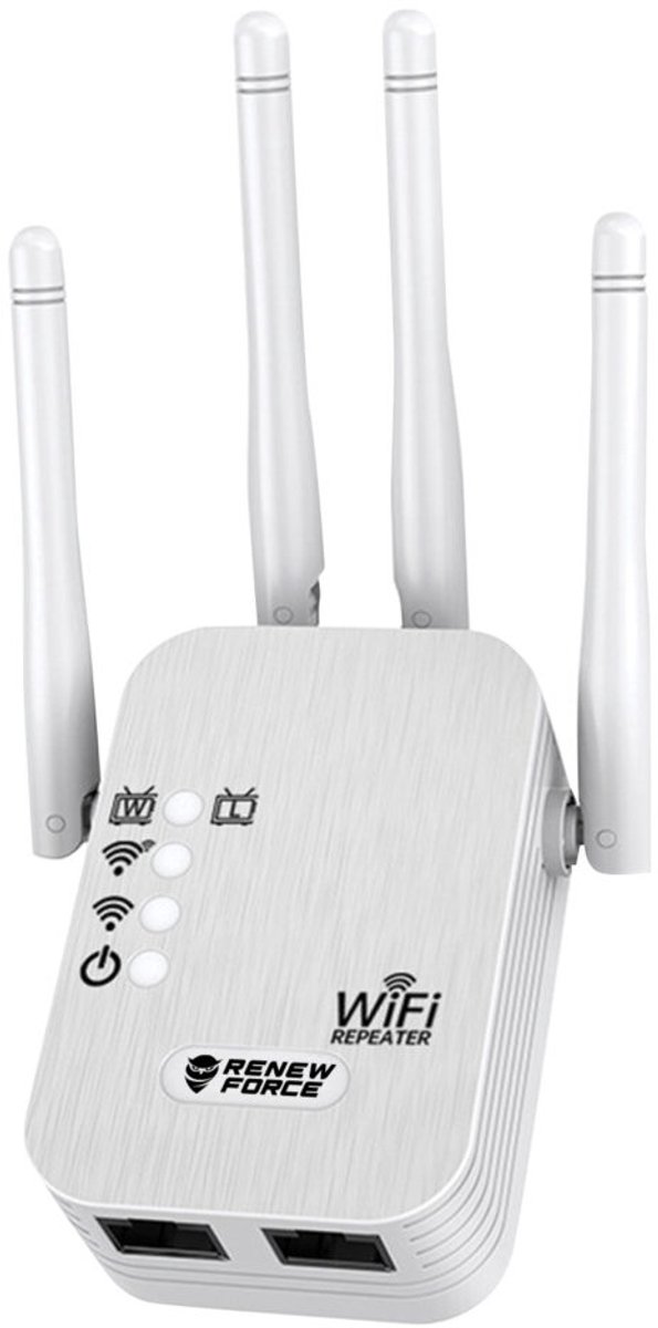 De RENEW FORCE WiFi Versterker Z01A 300 Mbps 4 Antennes in één oogopslag