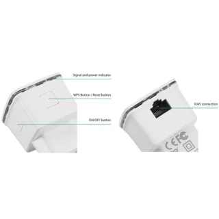 SecuFirst REP240 WiFi Repeater 300Mbps 2.4GHz Wit