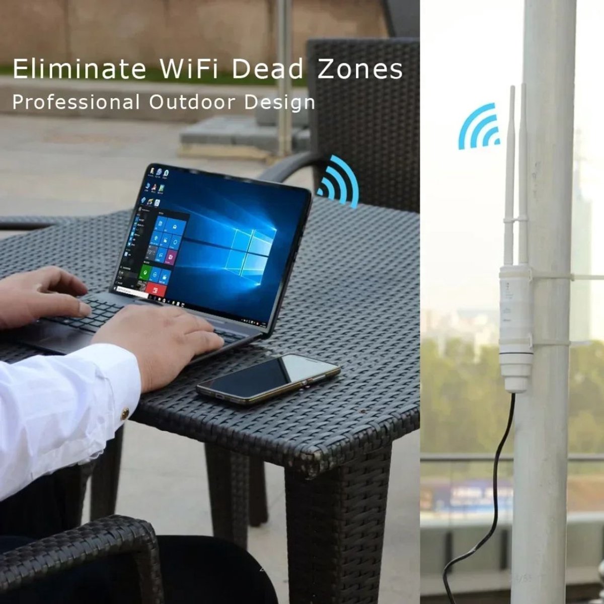 Serolux Wifi versterker dual-band met antennes wit