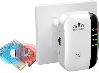 Super WiFi Booster 300Mbps WiFi Versterker Stopcontact Wit