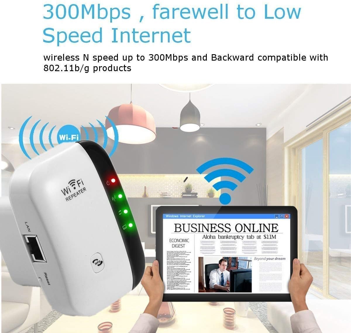 Wat vinden we goed aan de Super WiFi Booster 300Mbps WiFi Versterker Stopcontact Wit