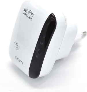 Swifty Wireless WiFi Versterker Stopcontact 300 Mbps 2.4 GHz Wit
