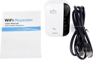Swifty Wireless WiFi Versterker Stopcontact 300 Mbps 2.4 GHz Wit