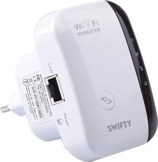 Swifty Wireless WiFi Versterker Stopcontact 300 Mbps 2.4 GHz Wit review