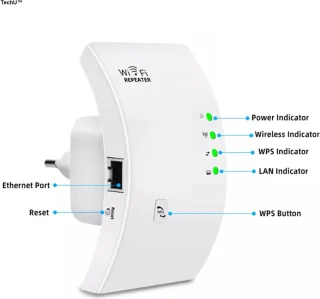 TechU Wifi Repeater 300 Mbps Wit