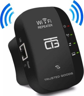 Trusted Goods Wifi Versterker 300Mbps 2.4 GHz Zwart