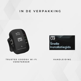 Trusted Goods Wifi Versterker 300Mbps 2.4 GHz Zwart