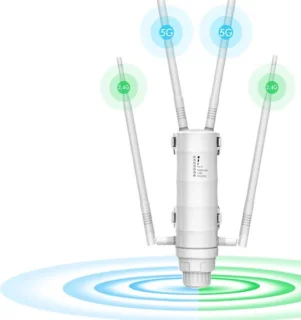 Tumex Wifi Versterker Dual Band 1200Mbps 4 Antennes Weerbestendig