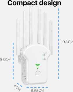 Ultra WiFi Repeater 2024 - WiFi Extender 1200 Mbps
