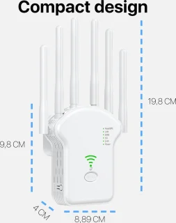 Ultra WiFi Repeater 2024 - WiFi Extender 1200 Mbps