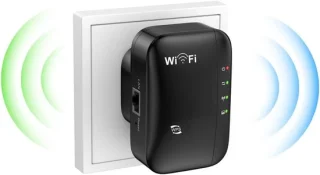 VH Supplies WiFi versterker stopcontact - zwart - 300 Mbit/s