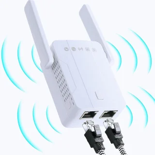 Viatel EDUP 300Mbps Wifi Repeater 2.4GHz met 2 RJ45 Poorten
