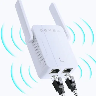Viatel EDUP 300Mbps Wifi Repeater 2.4GHz met 2 RJ45 Poorten