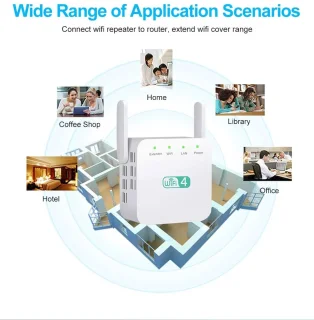 WiFi Extender 300M Dual Band WiFi Signaalversterker Wit