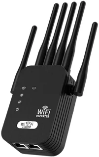 De WiFi Extender 5G 1200M 6 Antennes Zwart in één oogopslag