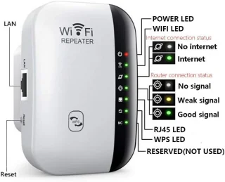 WiFi-extender internetversterker met ethernetpoort wit