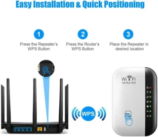 WiFi-extender internetversterker met ethernetpoort wit