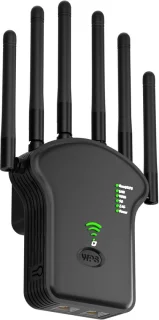 WiFi Extender Signaalversterker Dual Band Zwart 1200Mbps
