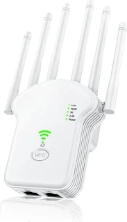 WiFi Repeater 1200 Mbps Dual-Band met 6 Antennes en Ethernet-poort