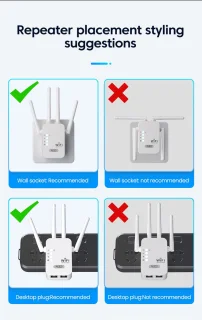 WiFi Repeater 300 Mbps 2.4 GHz 4 Antennes EU Stekker