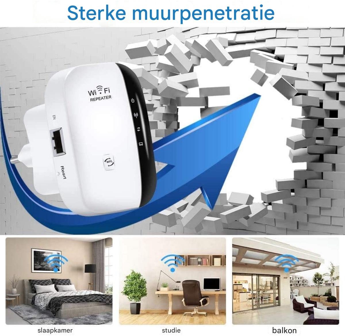 Wat vinden we goed aan de WiFi-repeater 300 Mbps 2,4 GHz met Ethernet-poort