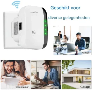 WiFi-repeater 300 Mbps 2,4 GHz met Ethernet-poort