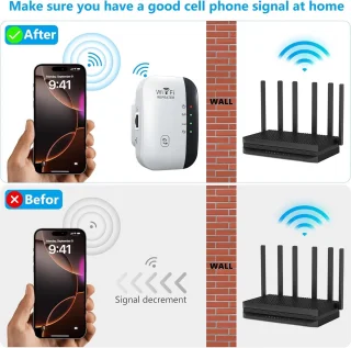 WiFi-repeater 300 Mbps met RJ45-poort
