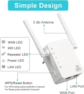 WiFi Repeater 300 Mbps WiFi Versterker Thuis & Kantoor