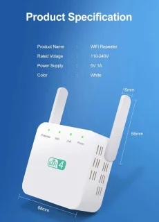 WiFi Repeater 300 Mbps WPS WiFi Extender