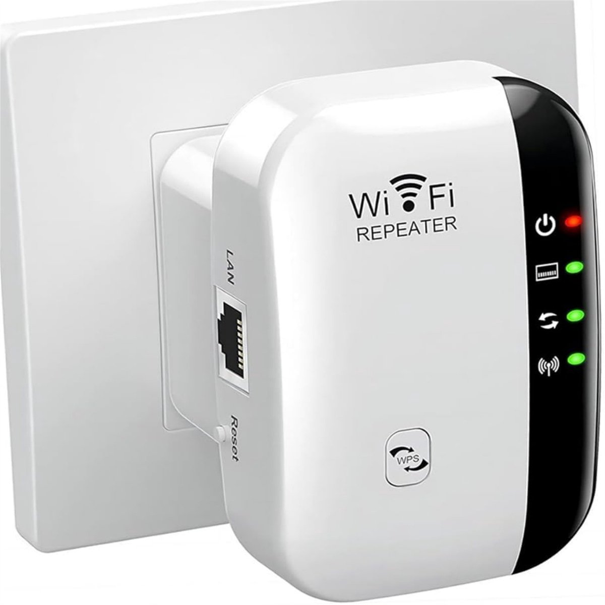 De WiFi Repeater 300Mbps 2.4GHz Ethernet Wit - 1 Stuk in één oogopslag