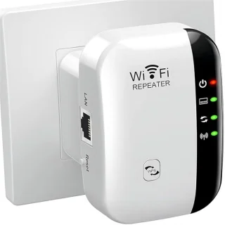 WiFi Repeater 300Mbps 2.4GHz Ethernet Wit - 1 Stuk
