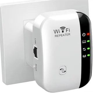 WiFi Repeater 300Mbps 2.4GHz Ethernet Wit - 1 Stuk