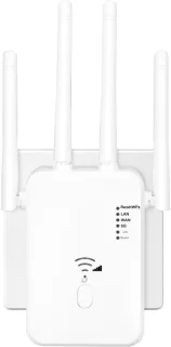 Praktische en betaalbare dual-band WiFi-repeater met 360° antennes